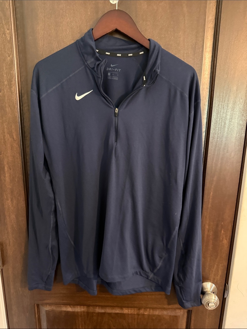 Nike Navy Quarter-Zip Performance Pullover Jacket